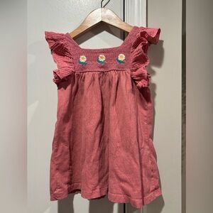 Zara Pink Dress with Flowers (2-3 years)